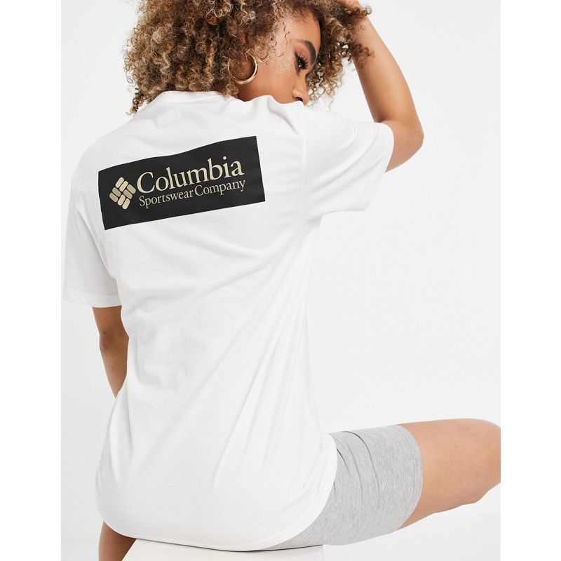 bdLuF Activewear Columbia - North Cascades - T-shirt bianca con stampa sul retro