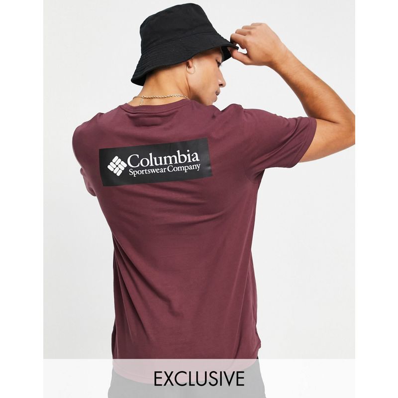 Uomo Activewear Columbia - North Cascades - T-shirt bordeaux con stampa sul retro - In esclusiva per 