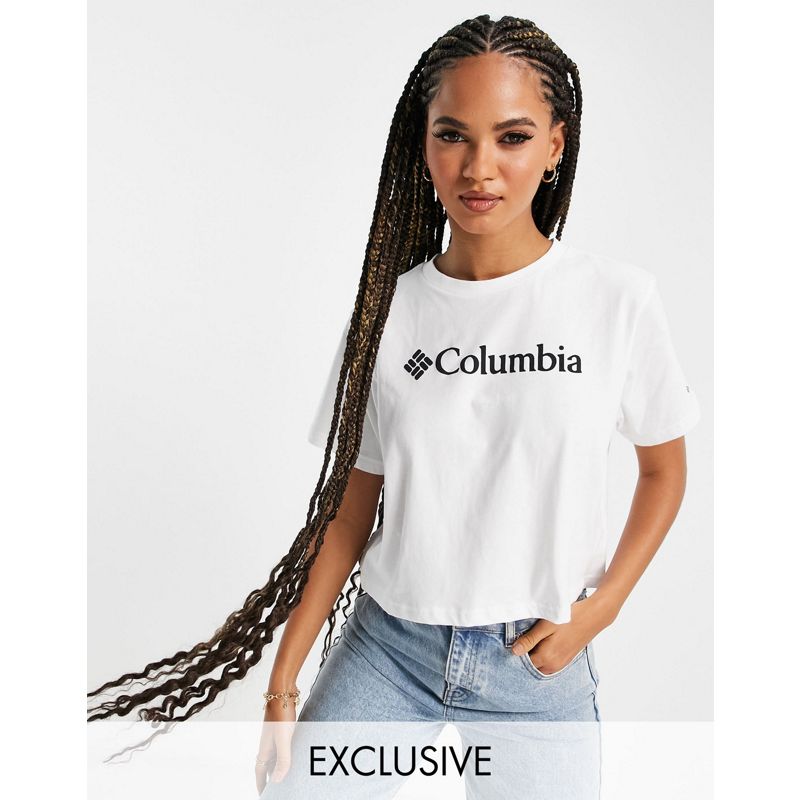 Activewear Top Columbia North - Cascades - T-shirt corta bianca con logo 
