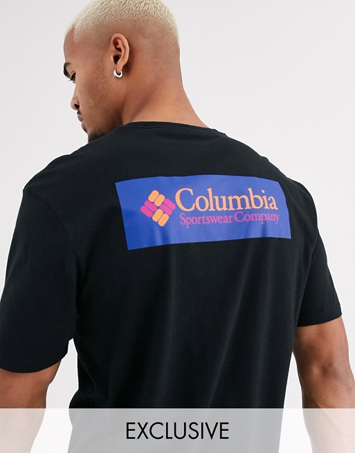 Columbia North Cascades t-shirt in black with back logo Exclusive at ASOS