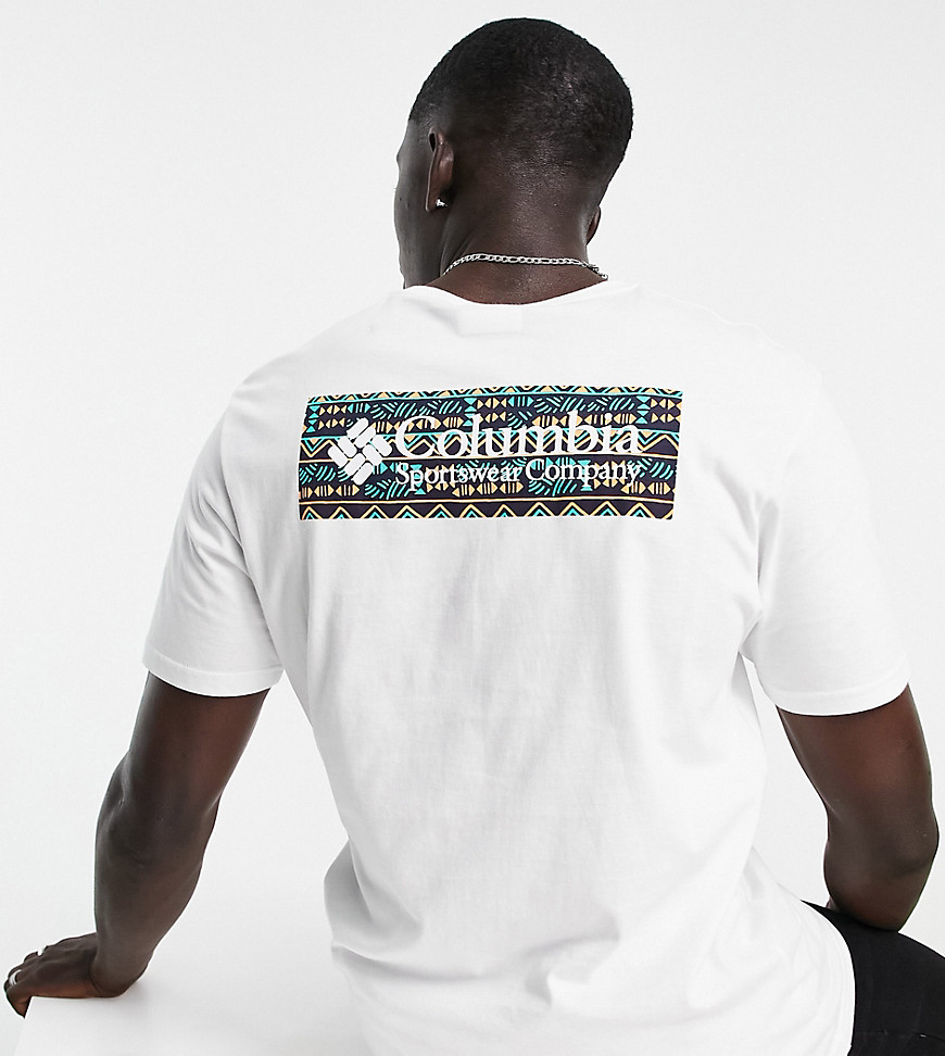 Columbia – North Cascades – T-Shirt in Weiß mit Print am Rücken