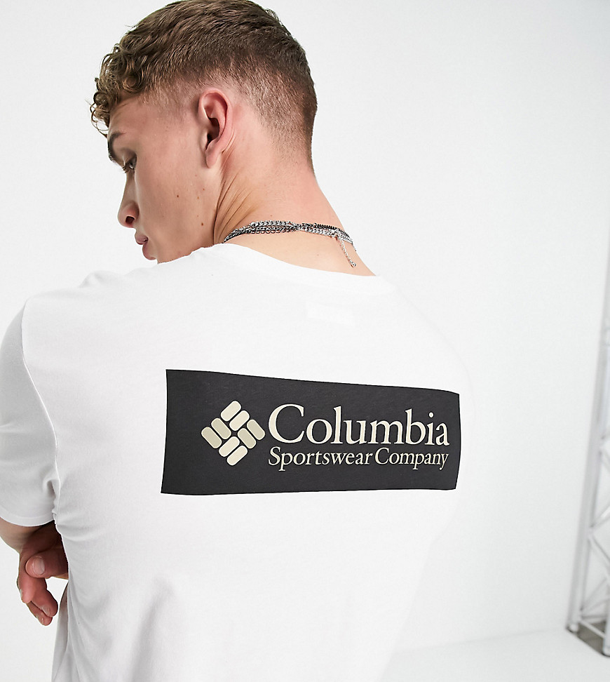 Columbia North Cascades T-shirt in white/black Exclusive to ASOS