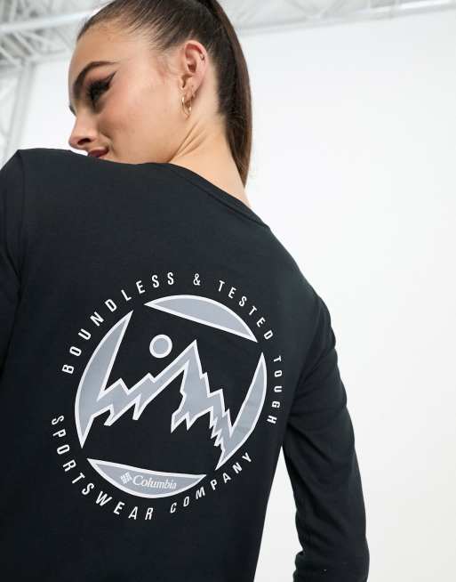 Columbia - North Cascades - T-shirt met lange mouwen en grafische print op de achterkant in zwart