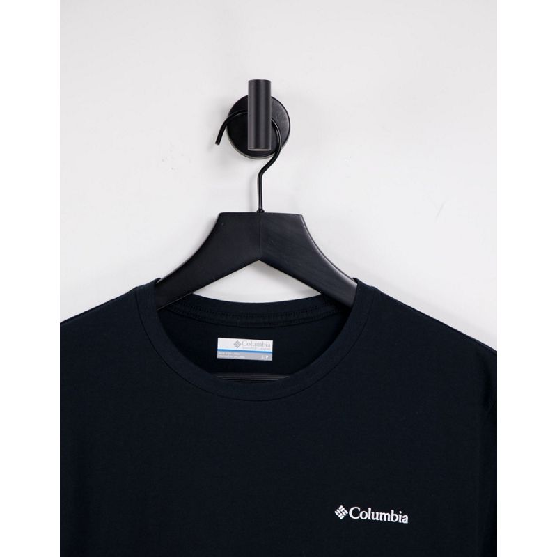 Top UjVE7 Columbia - North Cascades - T-shirt nera con stampa sul retro