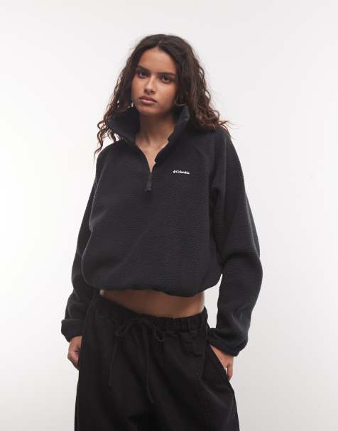 Columbia Olive Spring half snap fleece in black - view 1