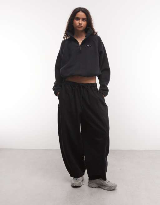 Columbia Olive Spring half snap fleece in black, 3 of 4