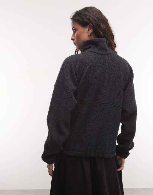 Columbia Olive Spring half snap fleece in black, 4 of 4