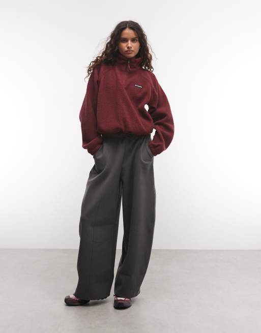 Columbia Olive Spring half snap fleece in red, 2 of 4