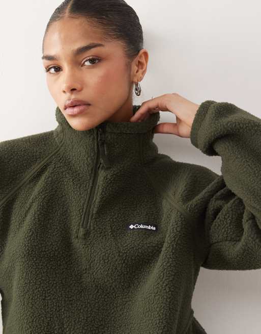 Columbia - Olive Spring - Mørkegrøn fleece med 1/4 lynlås - Kun hos ASOS, 2 af 4
