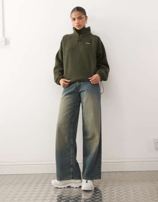 Columbia - Olive Spring - Mørkegrøn fleece med 1/4 lynlås - Kun hos ASOS, 3 af 4