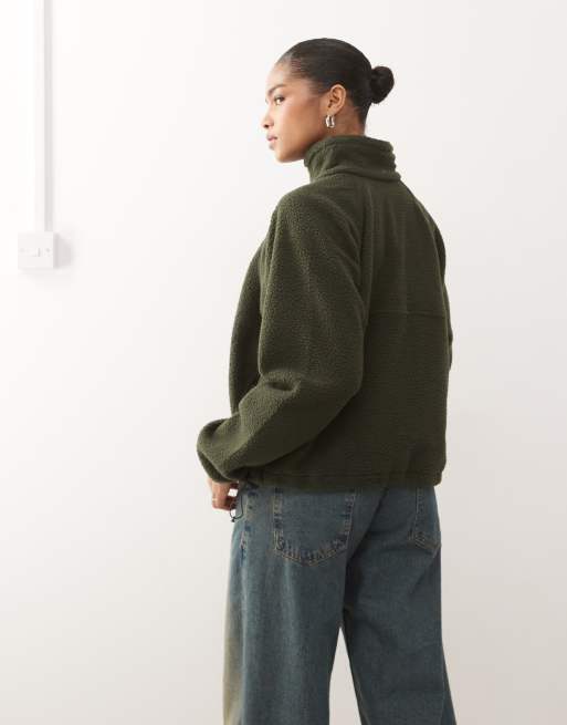 Columbia - Olive Spring - Mørkegrøn fleece med 1/4 lynlås - Kun hos ASOS, 4 af 4