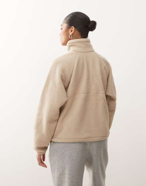 Columbia - Olive Spring - Pile beige con zip corta - In esclusiva per ASOS, 3 di 4