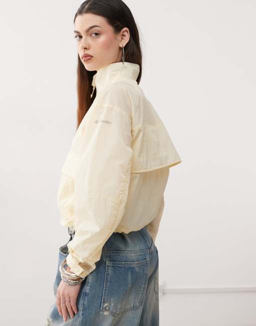 Columbia Paracutie cropped cargo windbreaker in buttermilk, 4 of 4