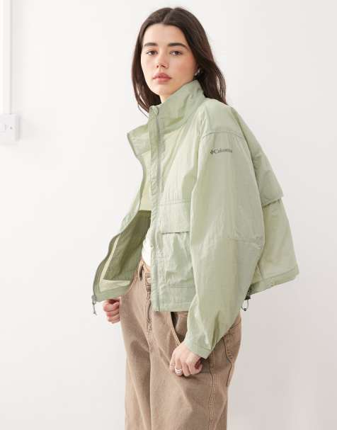 Columbia Paracutie cropped cargo windbreaker in green - view 1