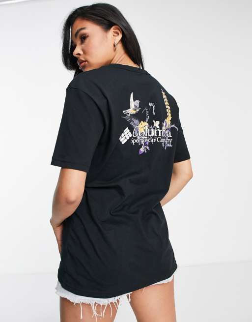 Columbia - Path Lake - T-shirt met print op de achterkant in zwart, exclusief bij ASOS 