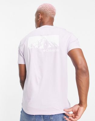 Columbia Peak back graphic t-shirt in lilac Exclusive at ASOS - ASOS Price Checker
