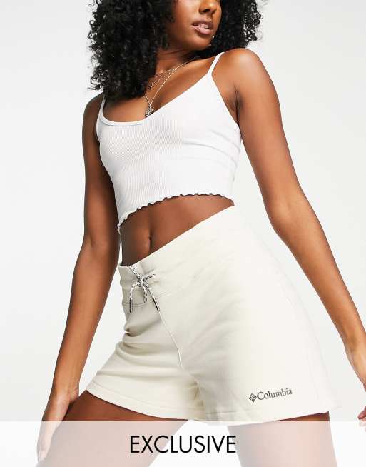 Columbia Pearland shorts in cream Exclusive at ASOS 