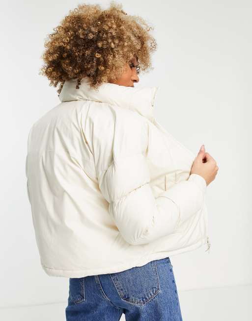 Columbia Pike Lake cropped puffer jacket in cream