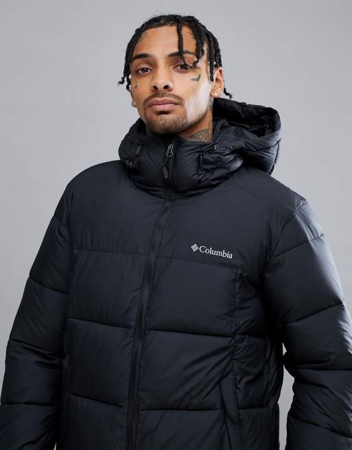 Columbia Pike Lake Hooded Puffer Jacket in Black | ASOS