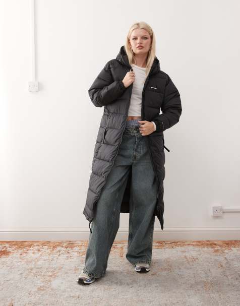 Columbia Pike Lake III long puffer coat in black - view 1