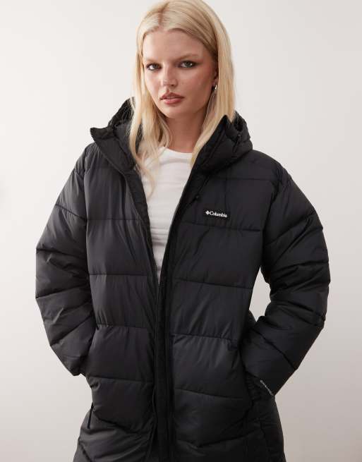 Columbia Pike Lake III long puffer coat in black, 3 of 4