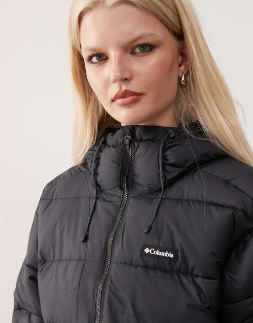 Columbia Pike Lake III long puffer coat in black, 4 of 4