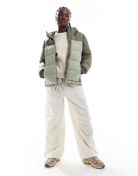 Columbia pike lake insulated jacket in stone green, safari - view 1