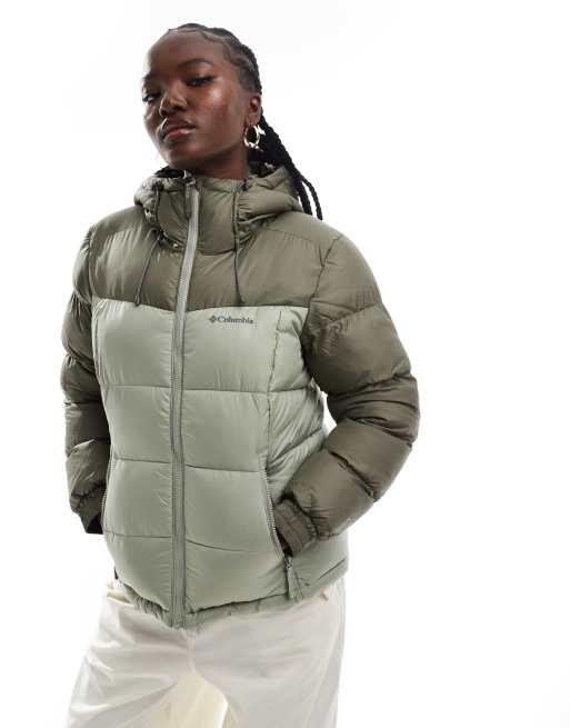 Columbia pike lake insulated jacket in stone green, safari | ASOS