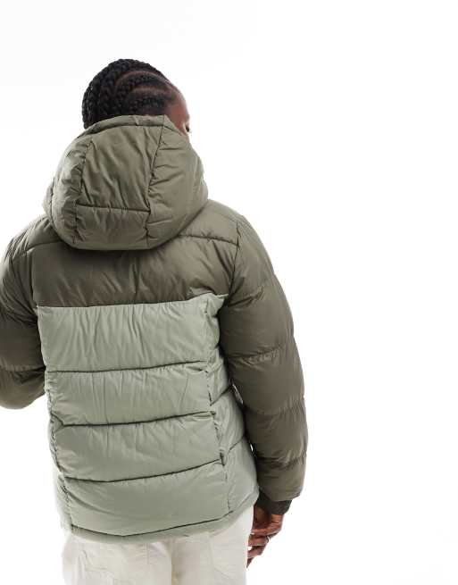 Columbia pike lake insulated jacket in stone green, safari | ASOS