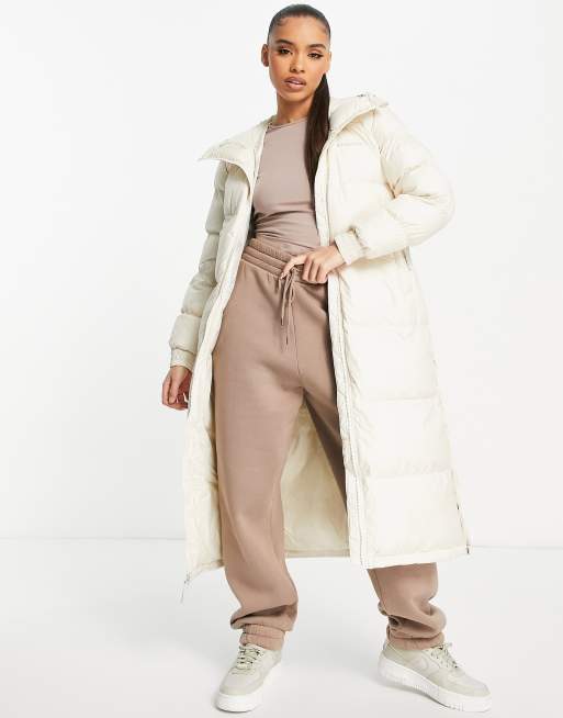 Long padded coat discount beige