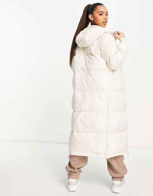 Columbia Pike Lake long puffer coat in cream