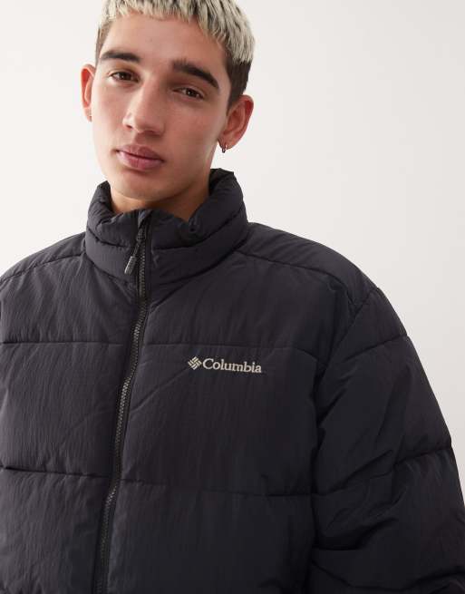 Columbia Pike Lake novelty puffer coat in black | ASOS