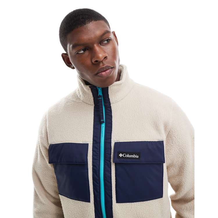 Polaire Vintage Columbia Riptide Homme - Taille M - Demi-fermeture éclair - Couleurs Années 90 - État Excellent