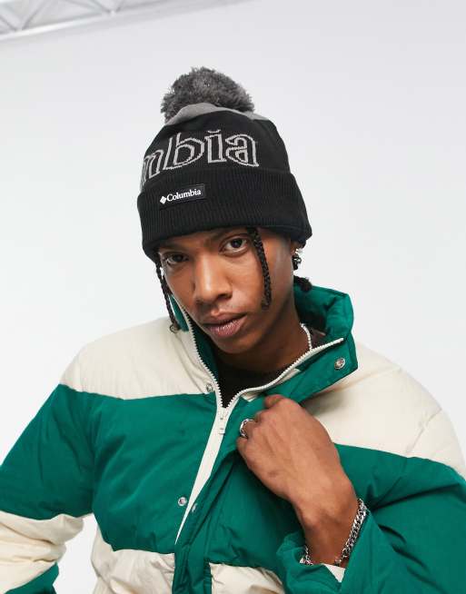 Columbia Polar Powder II beanie in grey and black | ASOS