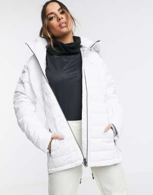 columbia white ski jacket