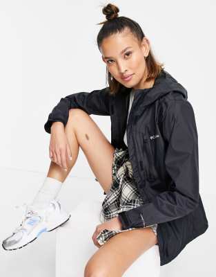 Columbia Pouring Adventure Ii Waterproof Jacket In Black In Black