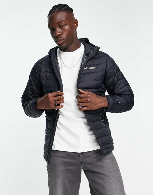 Columbia - Powder Lite - Giacca nera con cappuccio