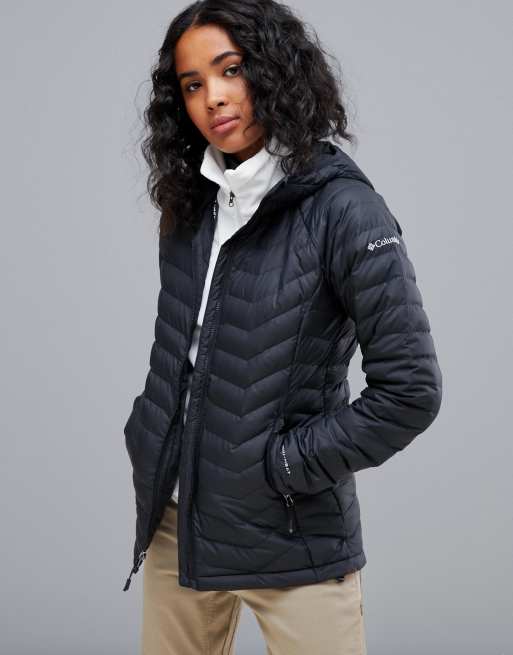 Columbia Powder Lite Hooded Jacket in Black | ASOS