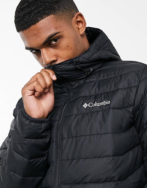  Columbia Powder Lite hooded jacket in black 