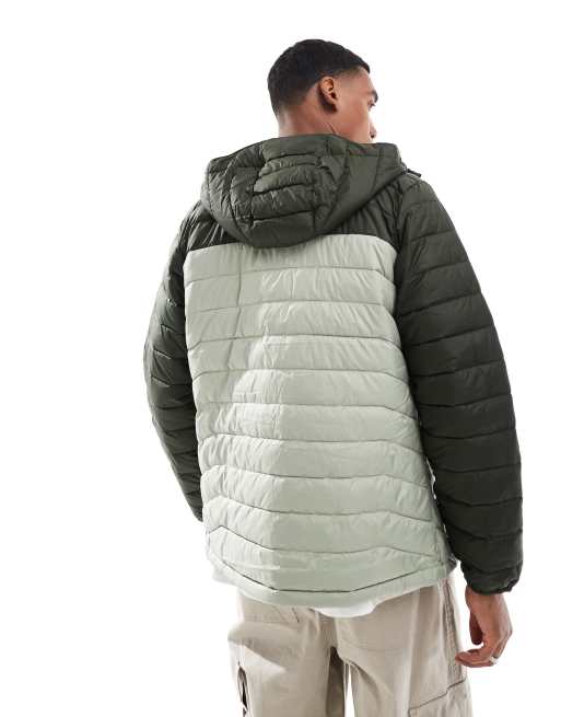 Columbia Powder Lite hooded jacket in mix green, 3 of 4