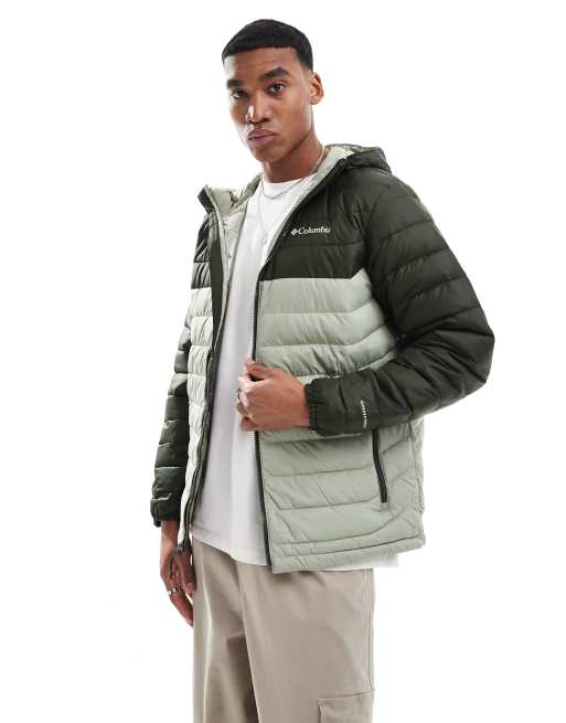 Columbia Powder Lite hooded jacket in mix green, 4 of 4