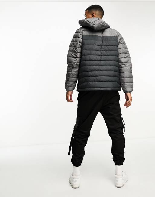 Columbia Powder Lite puffer jacket in charcoal and black Exclusive at ASOS