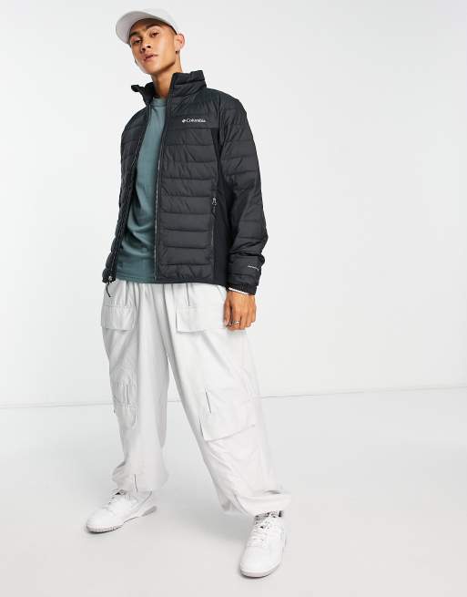 Columbia Powder Lite insulated hybrid jacket in black, 4 of 4