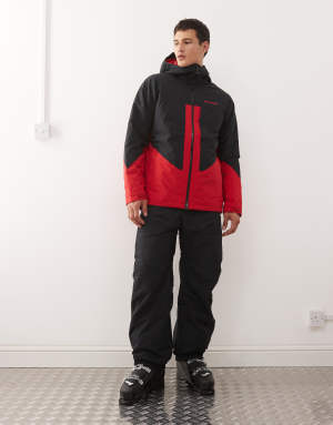 Columbia Powder Prime ski coat in red and black