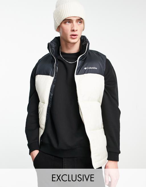 Columbia – Puffect – Beige/svart pufferväst, exklusivt hos ASOS