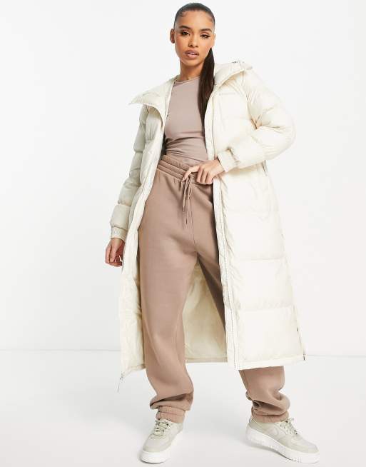Columbia Puffect color block jacket in stone and black