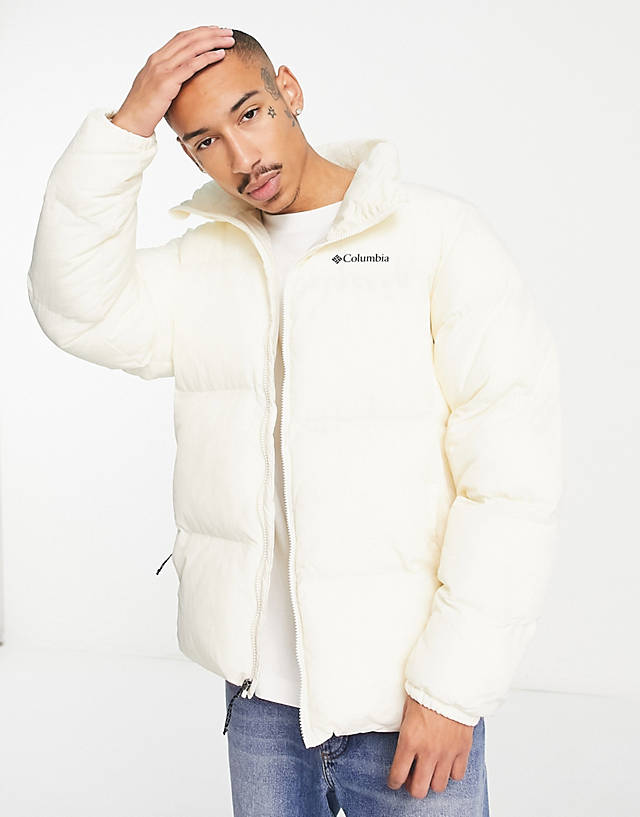 Columbia - puffect crinkle nylon puffer jacket in off white exclusive at asos