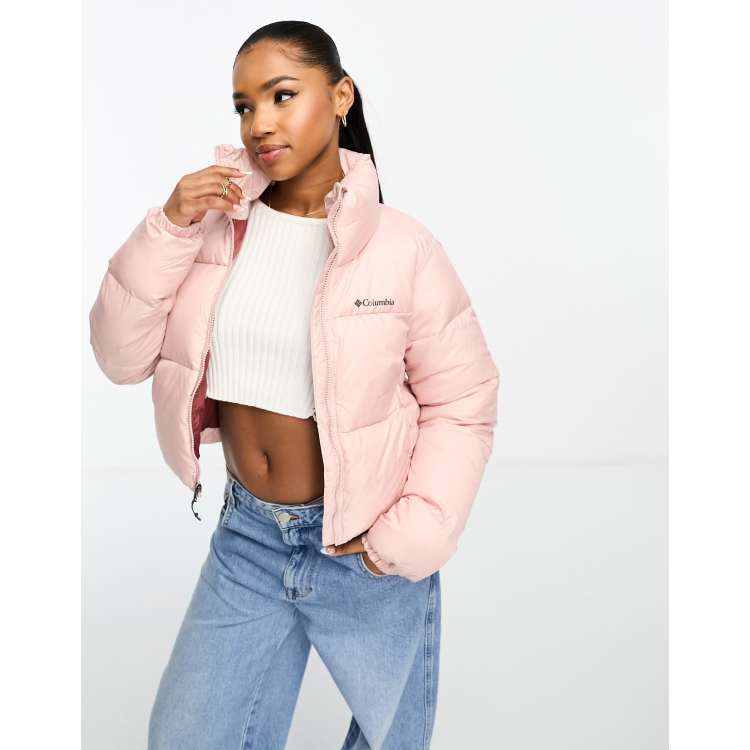 Pink cheap columbia coat