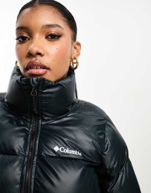 Columbia - Puffect - Cropped gewatteerd jack in glanzend zwart, exclusief bij ASOS, 2 van 4