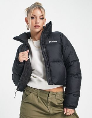Columbia Puffect cropped jacket in black Exclusive at ASOS